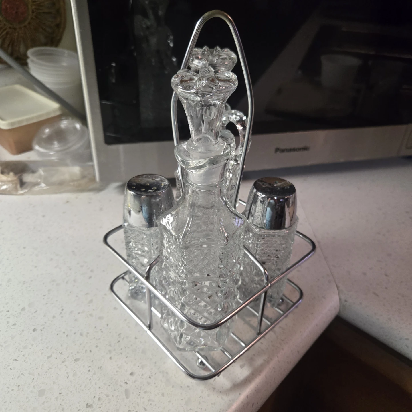 Vintage Anchor Hocking Cruet Set