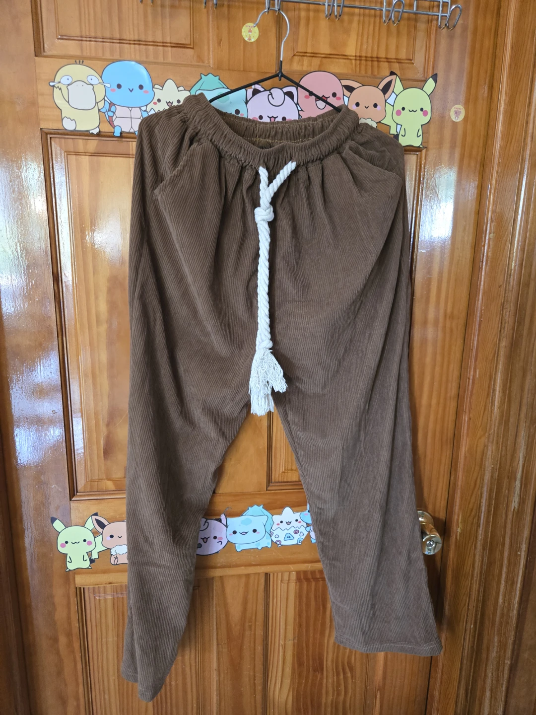 Vintage Corduroy Pants w/ Chunky Tassel Drawstring - photo 2