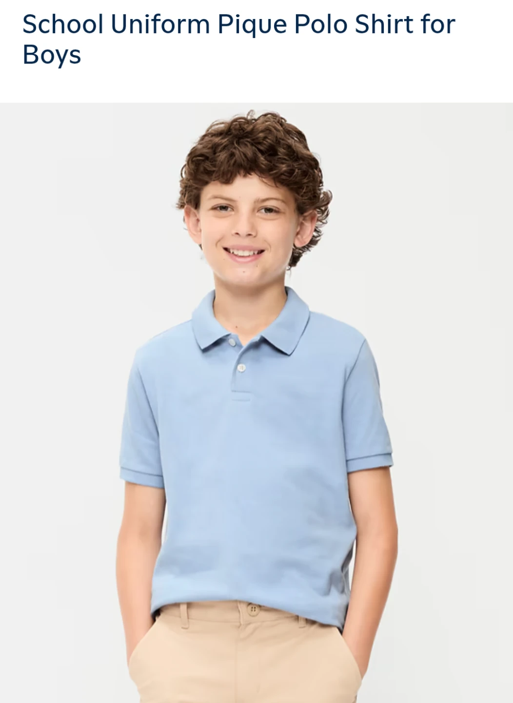 6-7Y Old Navy Light Blue Polo Shirt