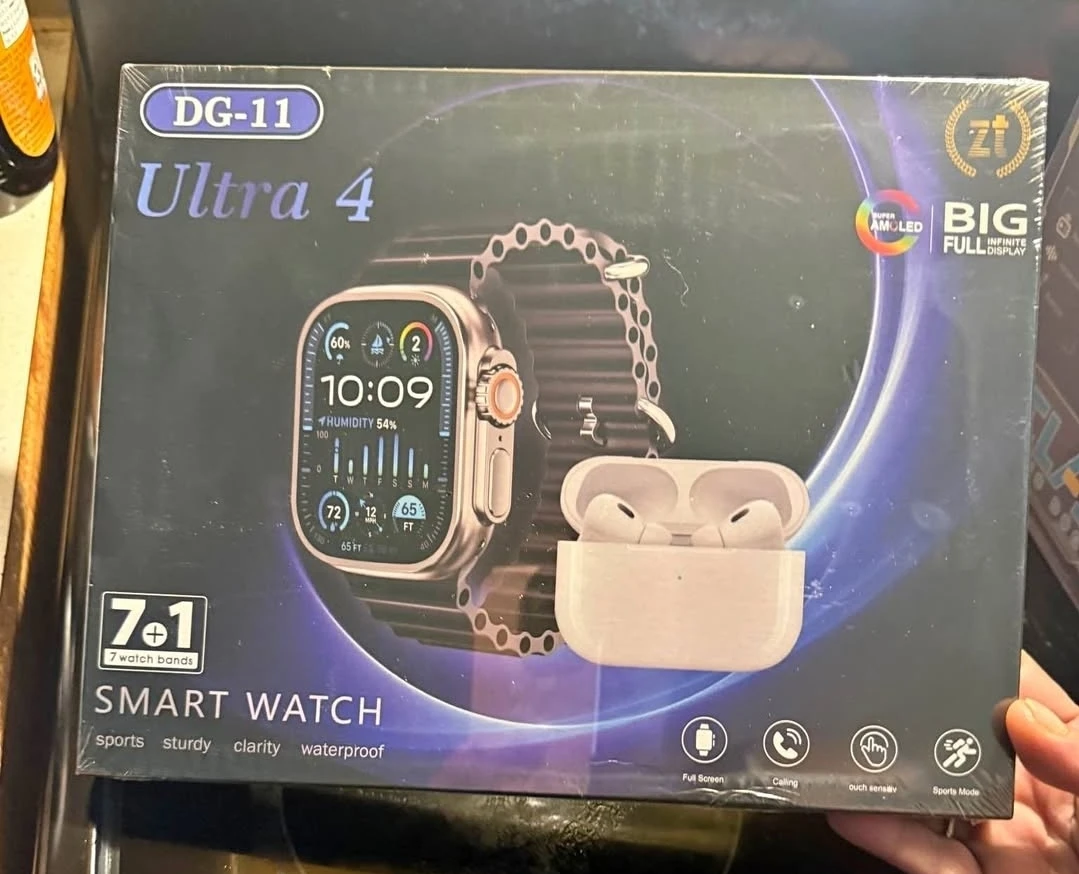 DG-11 Ultra 4 Smart Watch Bundle with Earbuds (New) - photo 2