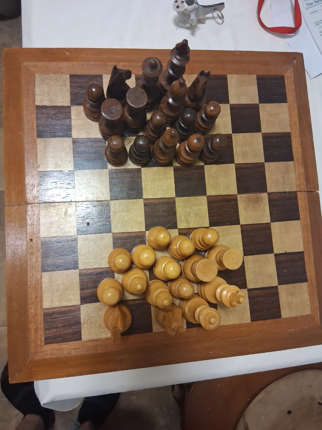 Wooden Chess Set with Board