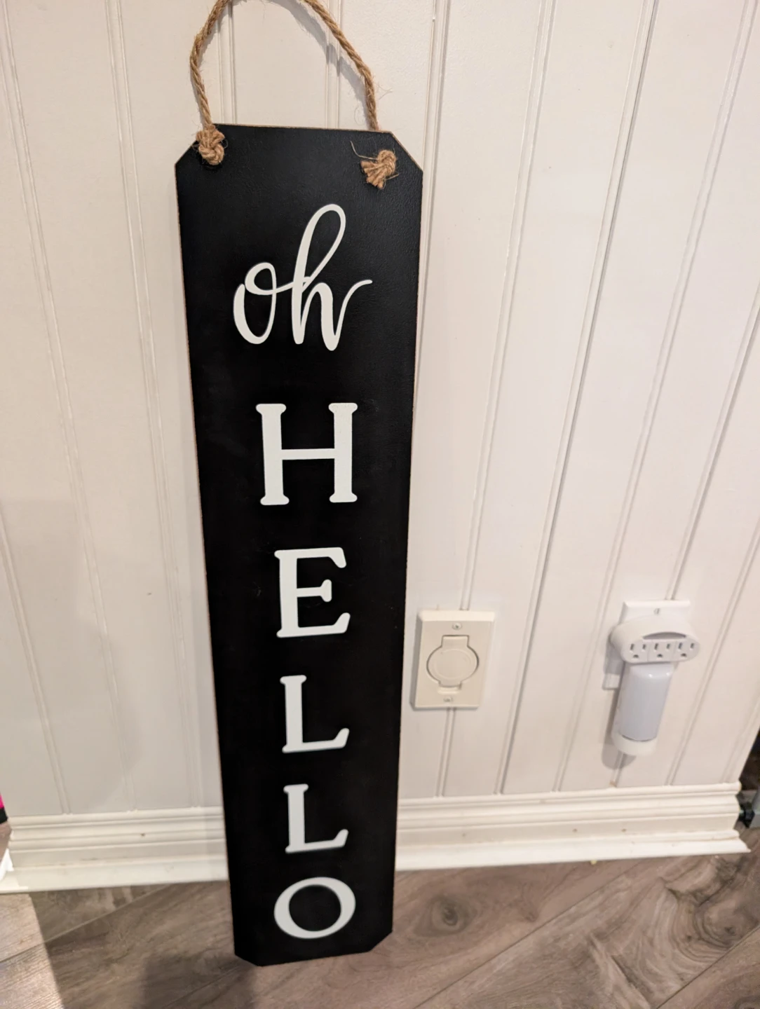 Black Welcome/Hello Porch Sign - photo 3