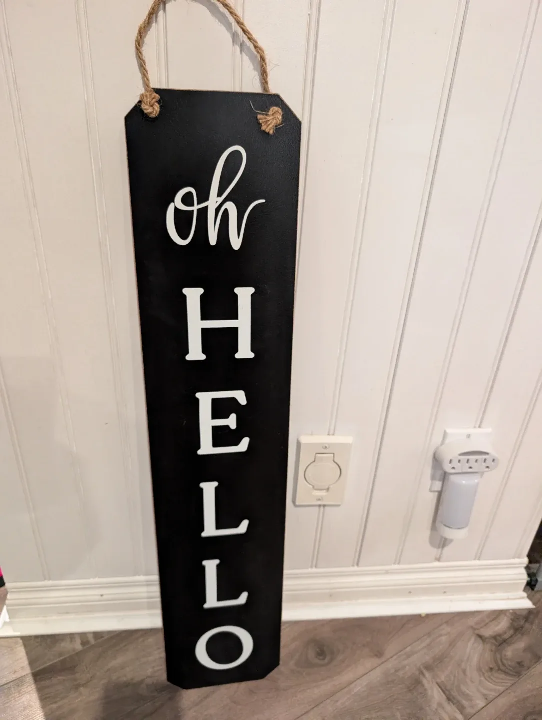 Black Welcome/Hello Porch Sign - photo 3
