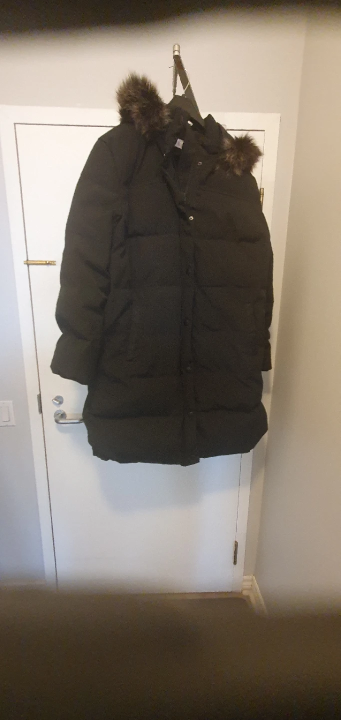 Cleo Women's Puffer Coat with Fur Hood - Black - XXL - photo 2
