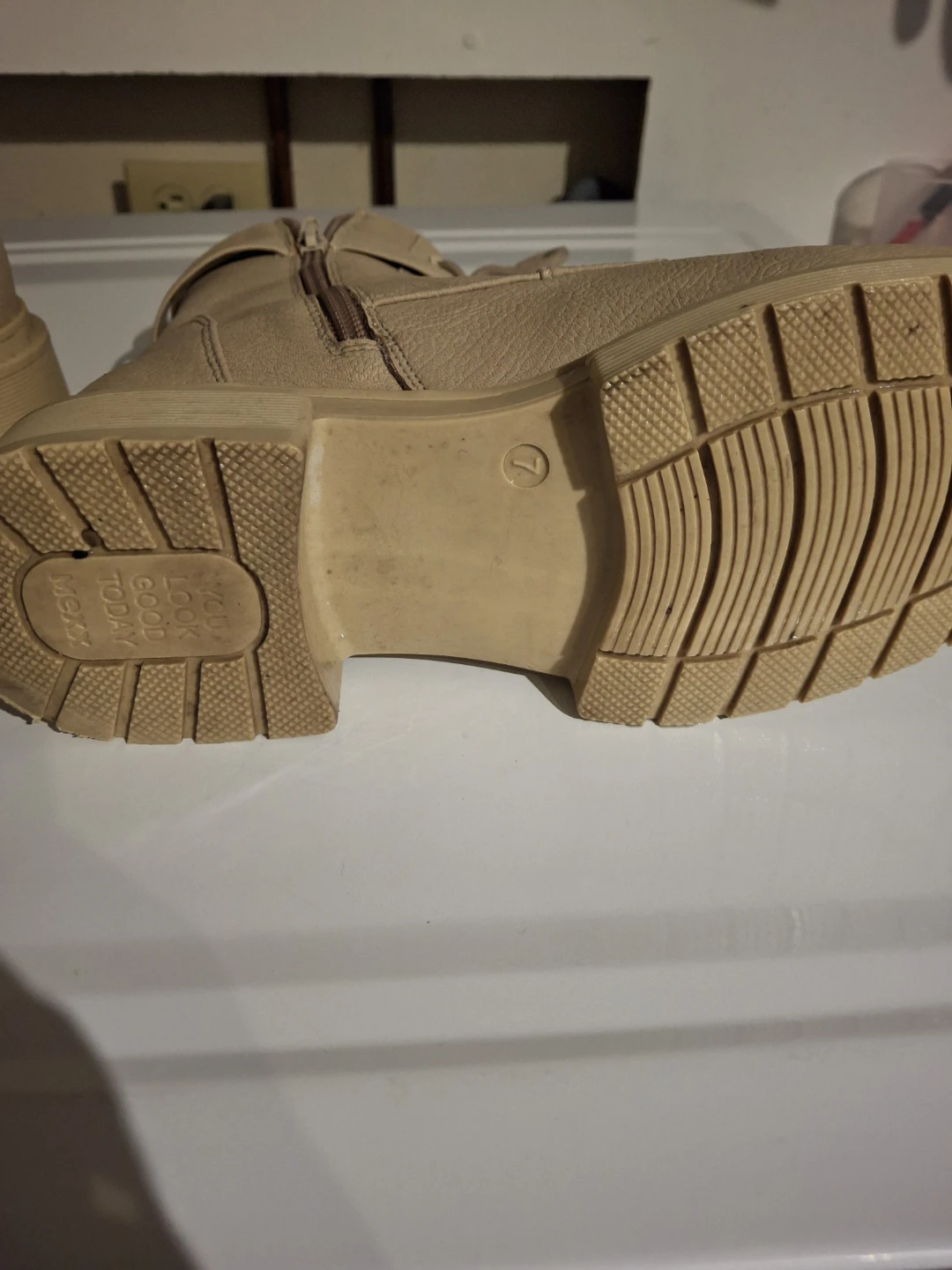 Mox Women's Lace-up Combat Boots Tan Size 7 - photo 4