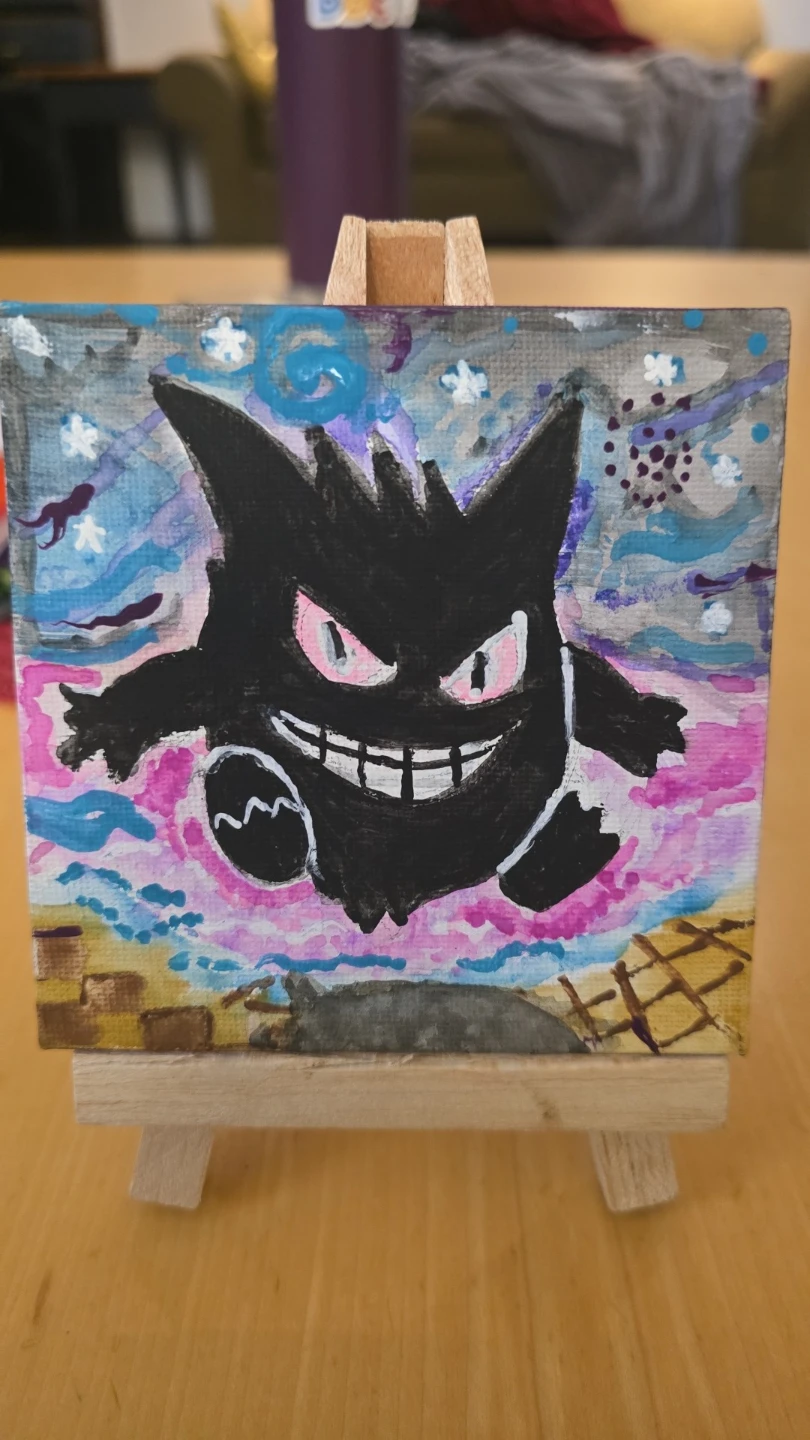 Hand-painted Gengar Canvas - photo 3