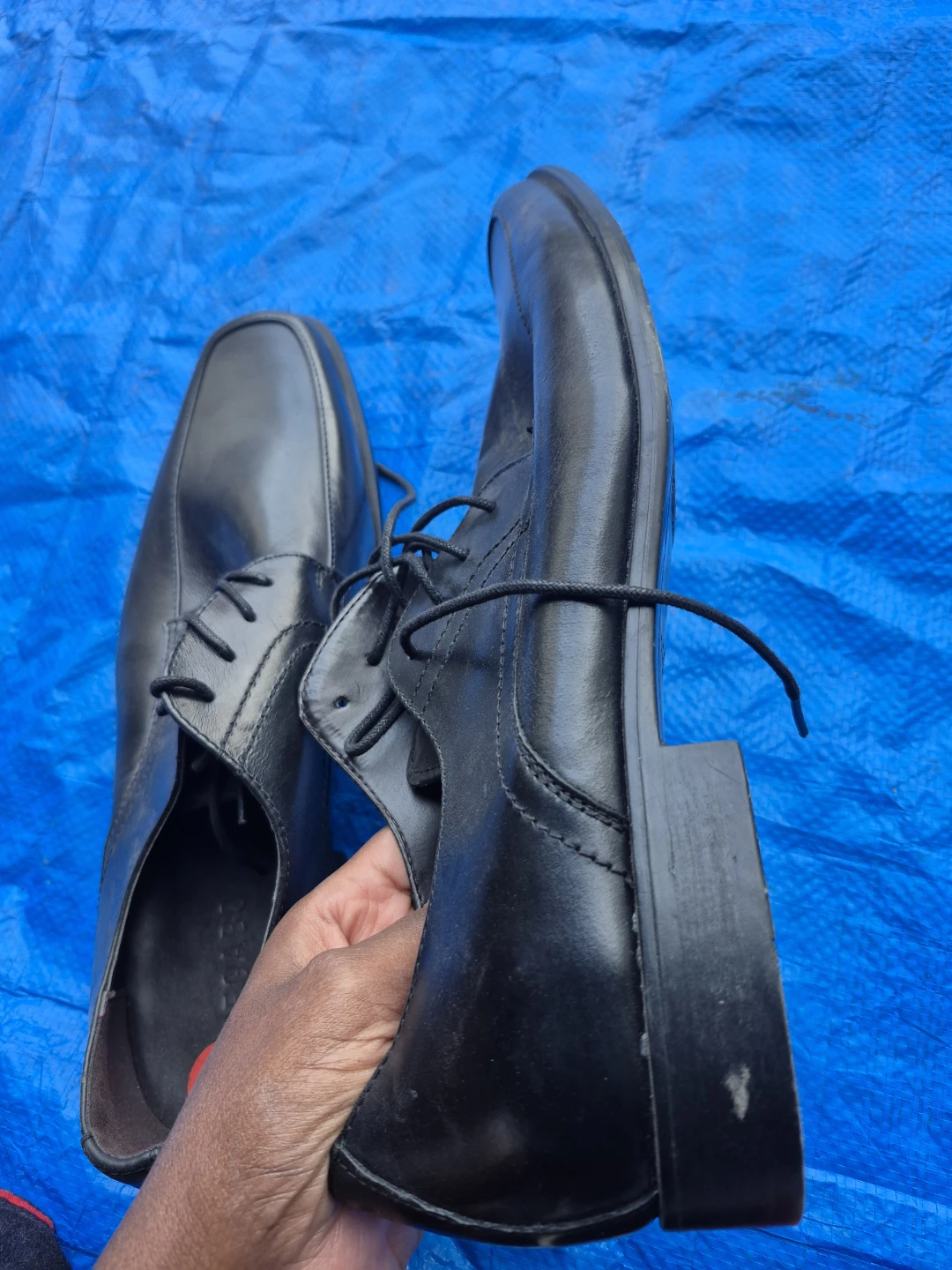 Pegaro Black Leather Dress Shoes - photo 2