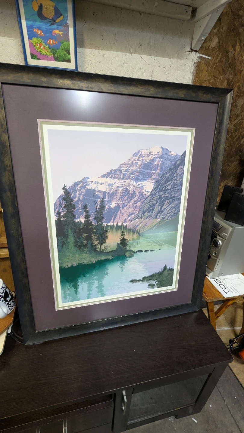Framed Mountain Landscape Artwork