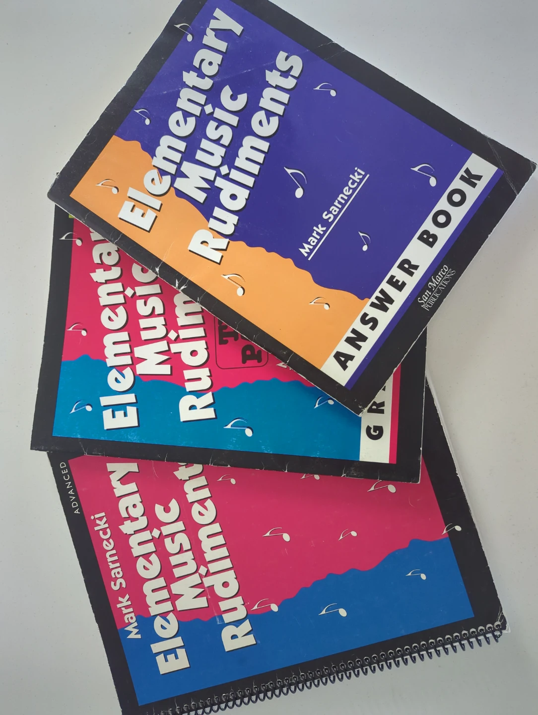 Music rudiments- advanced, test papers, and answer book