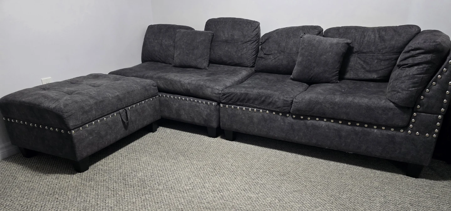 Sectional Sofa with Storage Ottoman - photo 2