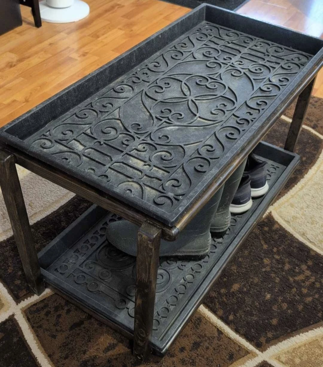 Decorative Shoe Rack / Boot Tray Stand - photo 3
