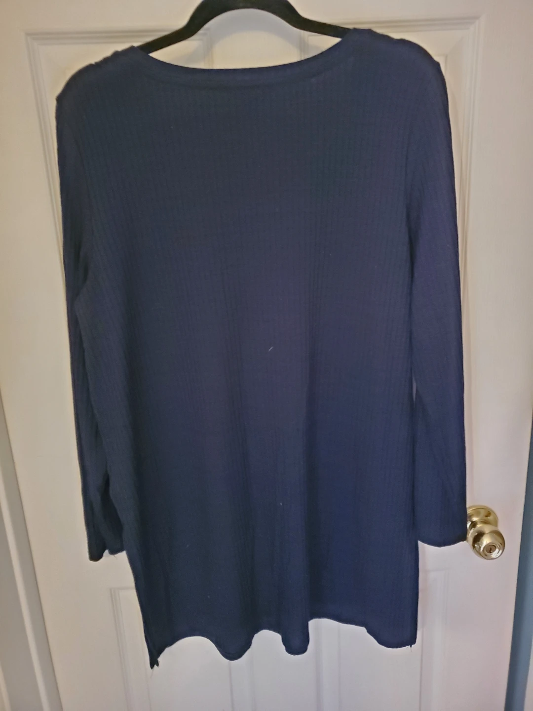 Reitmans Navy Blue Ribbed Long Sleeve Tunic - photo 2