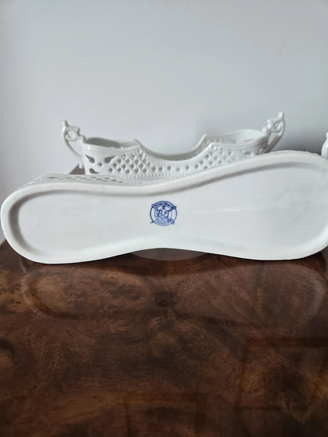 Vintage White Ceramic Flatware Caddies - photo 4