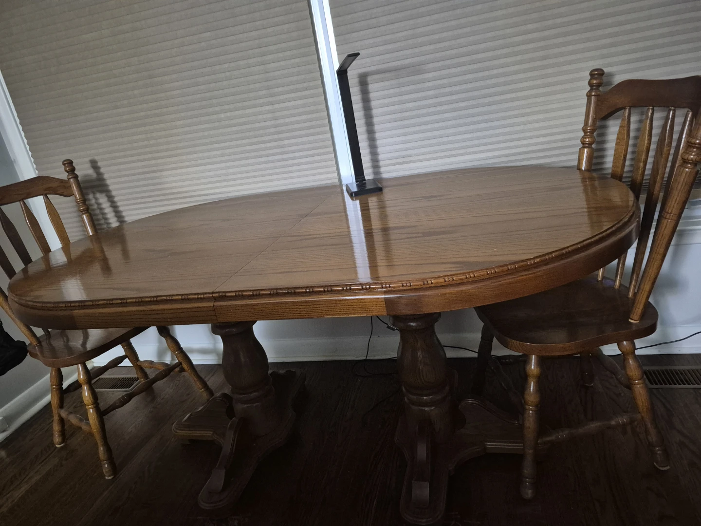 Oak Wood Dining Table with  6 Chairs - photo 2