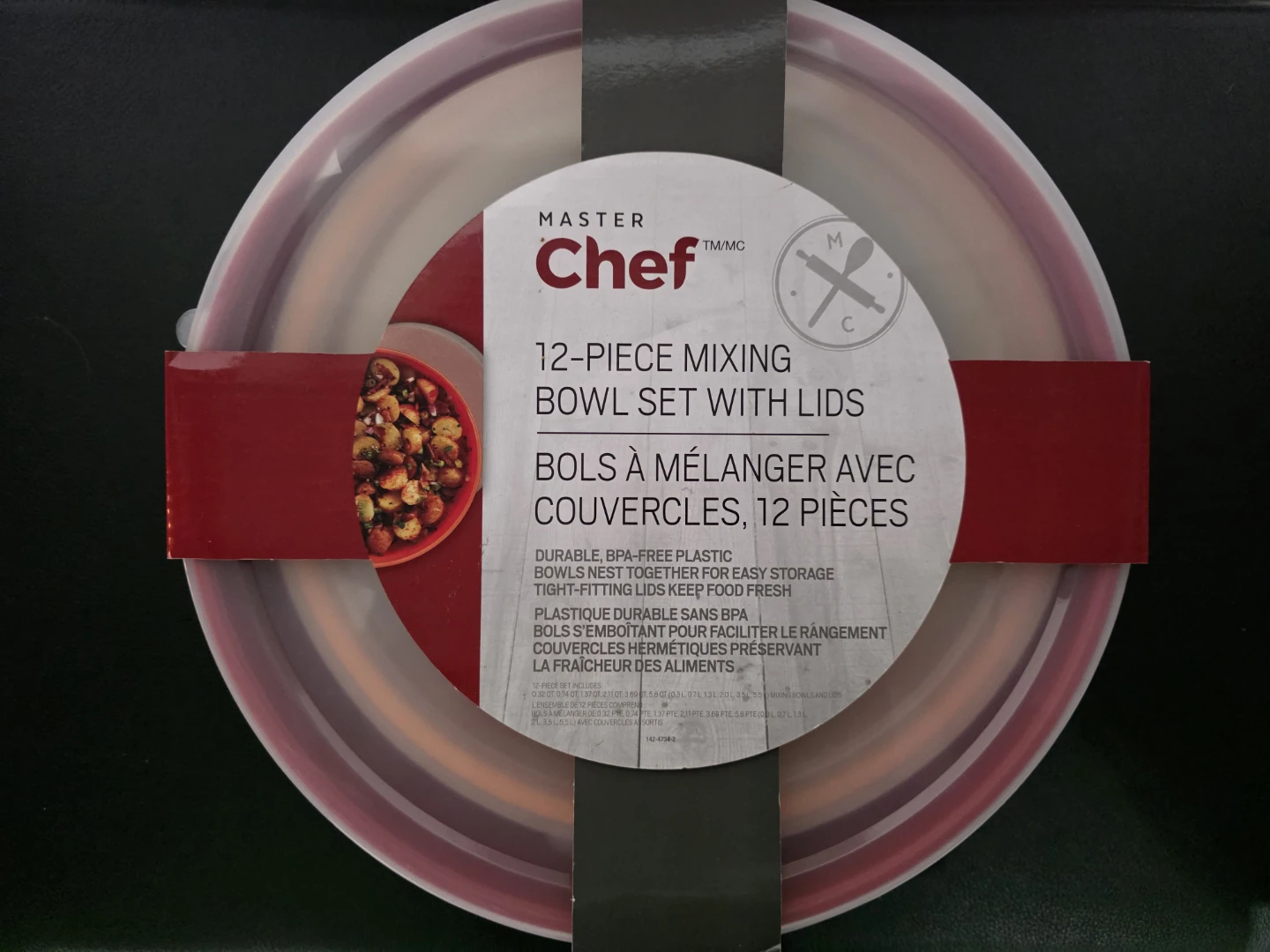 Master Chef 12-Piece Mixing Bowl Set with Lids