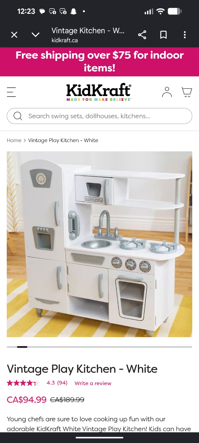 KidKraft Vintage Play Kitchen - White