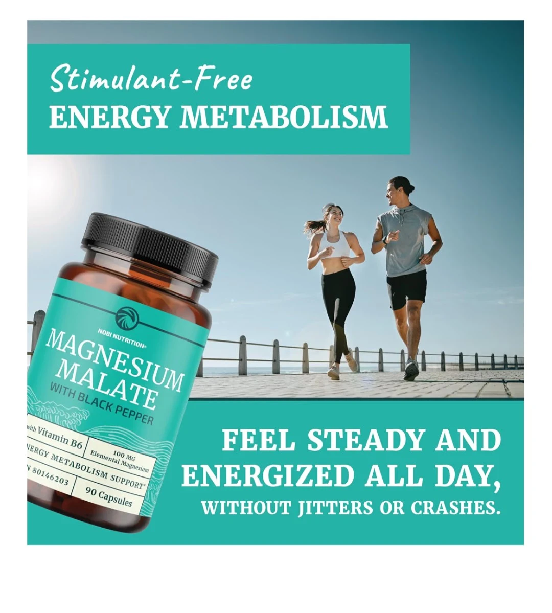 Nobi Nutrition Magnesium Malate with Black Pepper 90 Capsules - photo 3