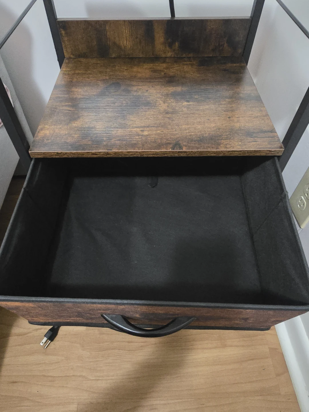 3 Drawer Nightstand with Charging Station, LED and Open Shelf - photo 5