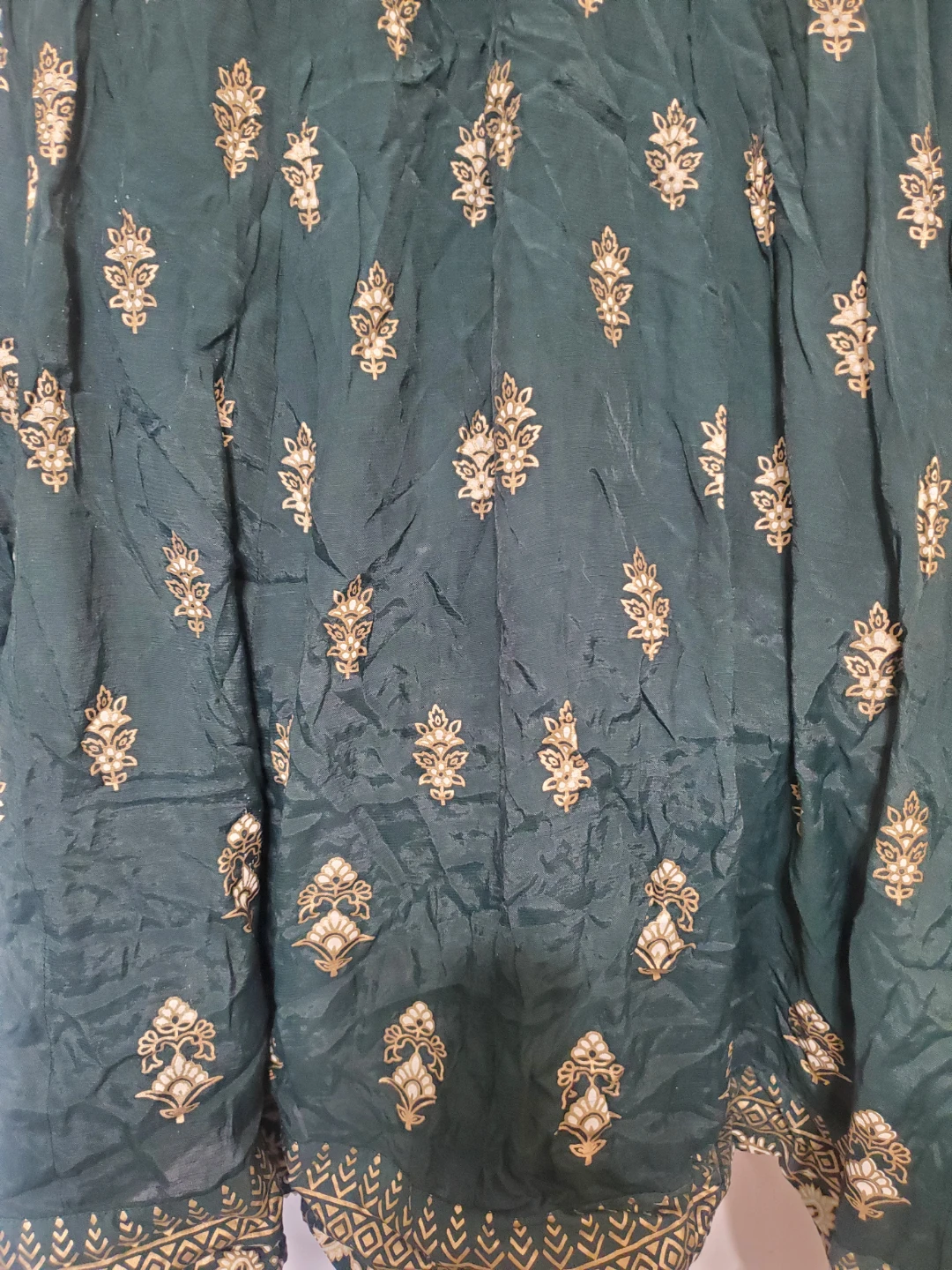 Green embroidered long-sleeve dress - photo 2
