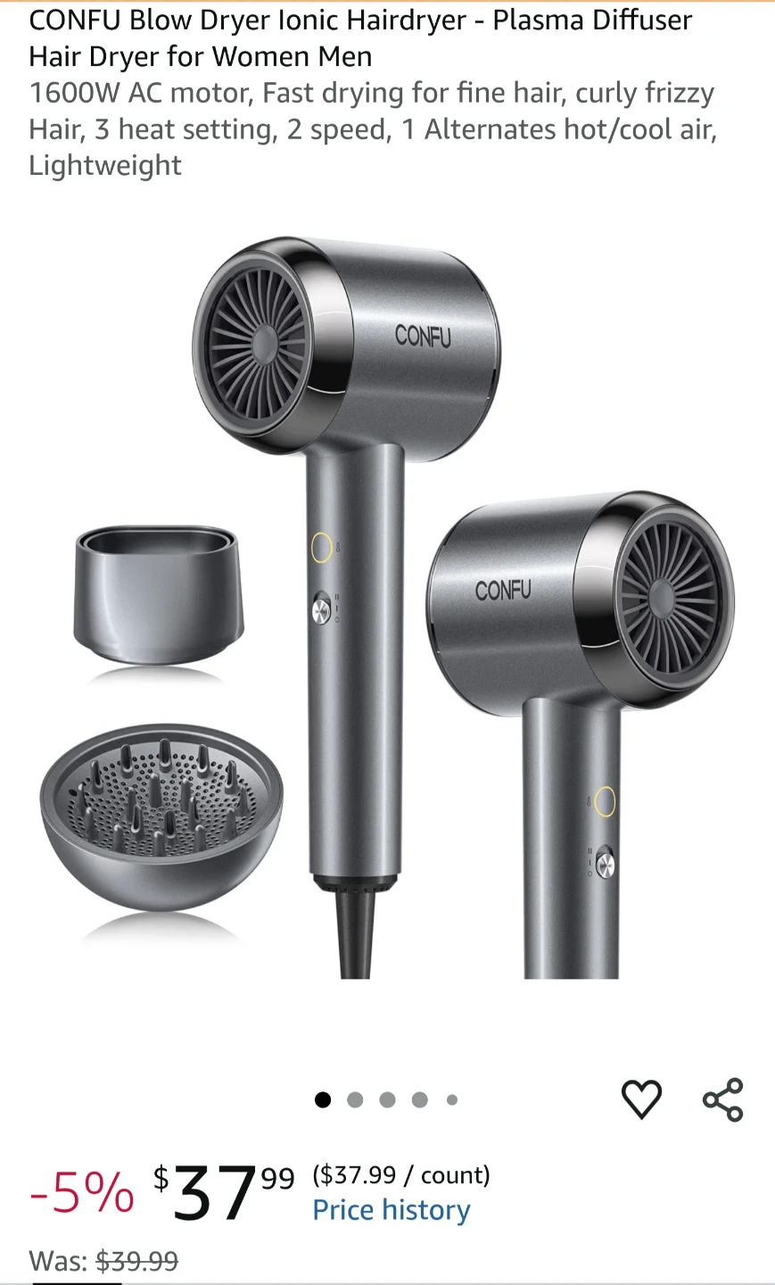 CONFU KF-1800 Ionic Blow Dryer - photo 3