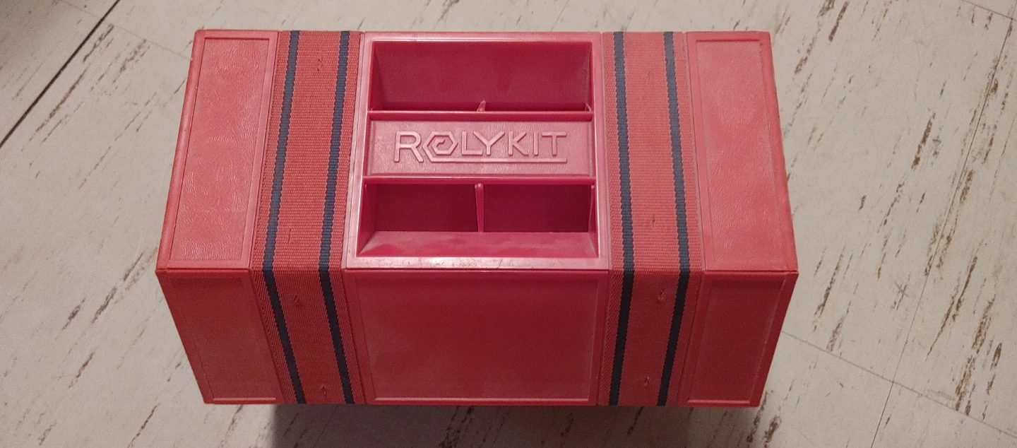 Rolykit Red Sewing Button Organizer Box Case