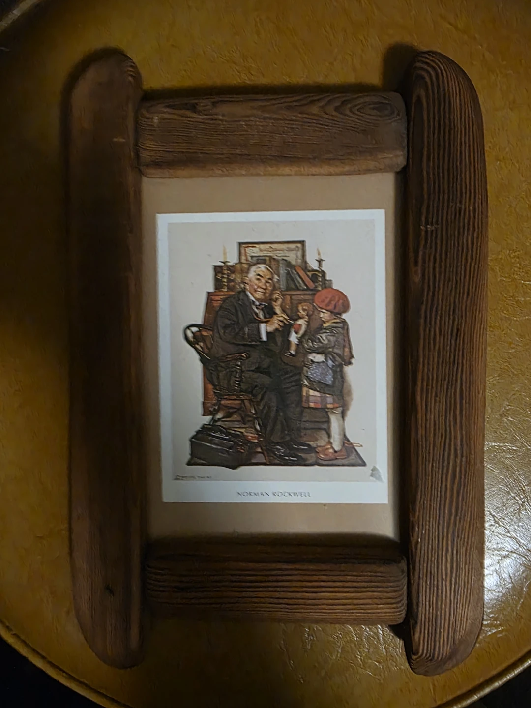 Norman Rockwell Print Set in Wooden Frame