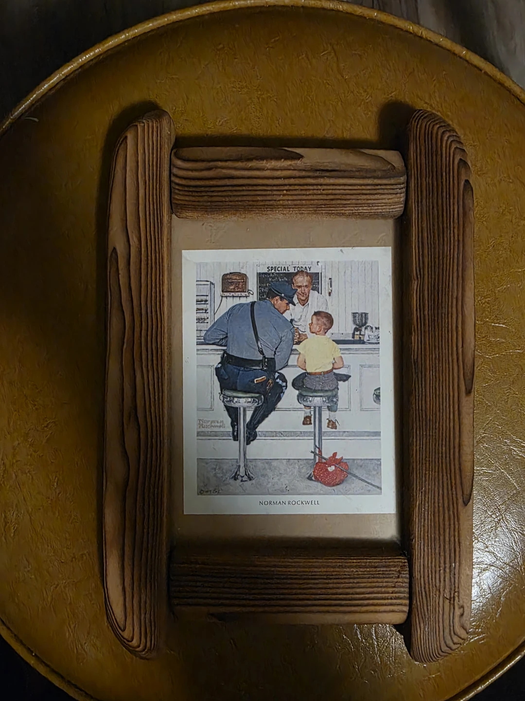 Norman Rockwell Print Set in Wooden Frame - photo 2