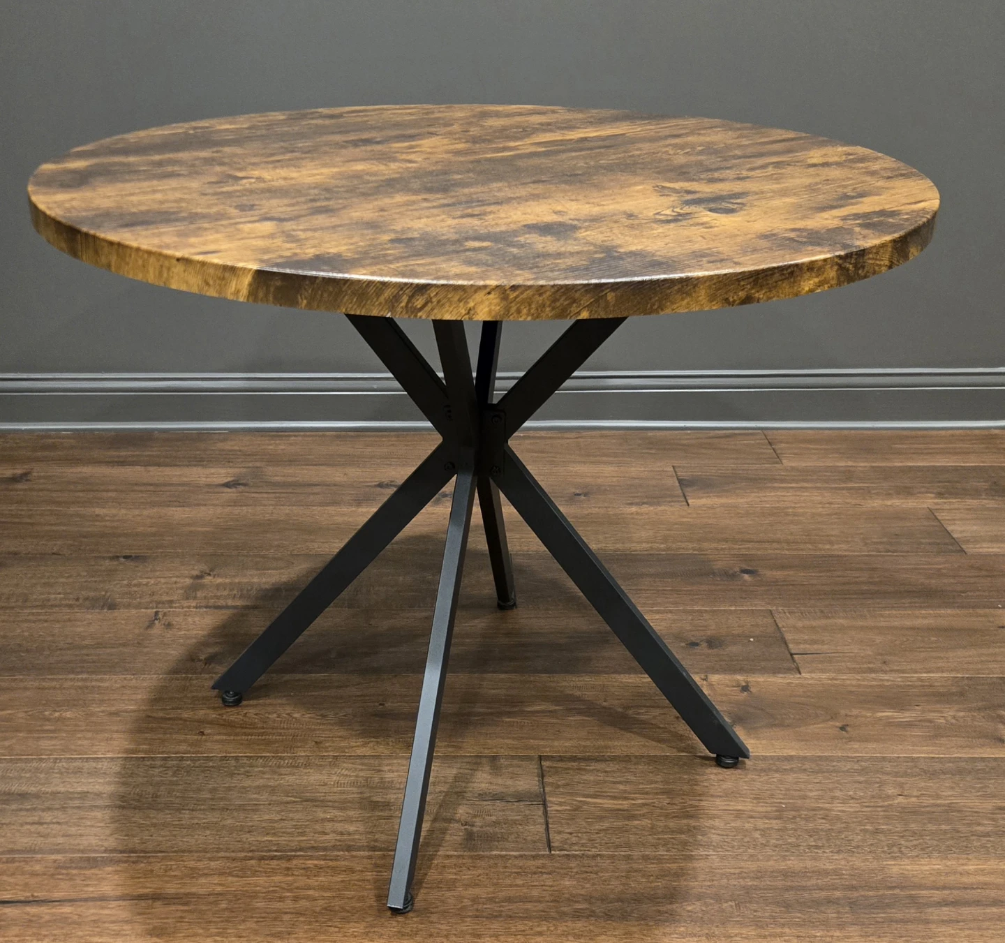 Round Wood Top Side Table