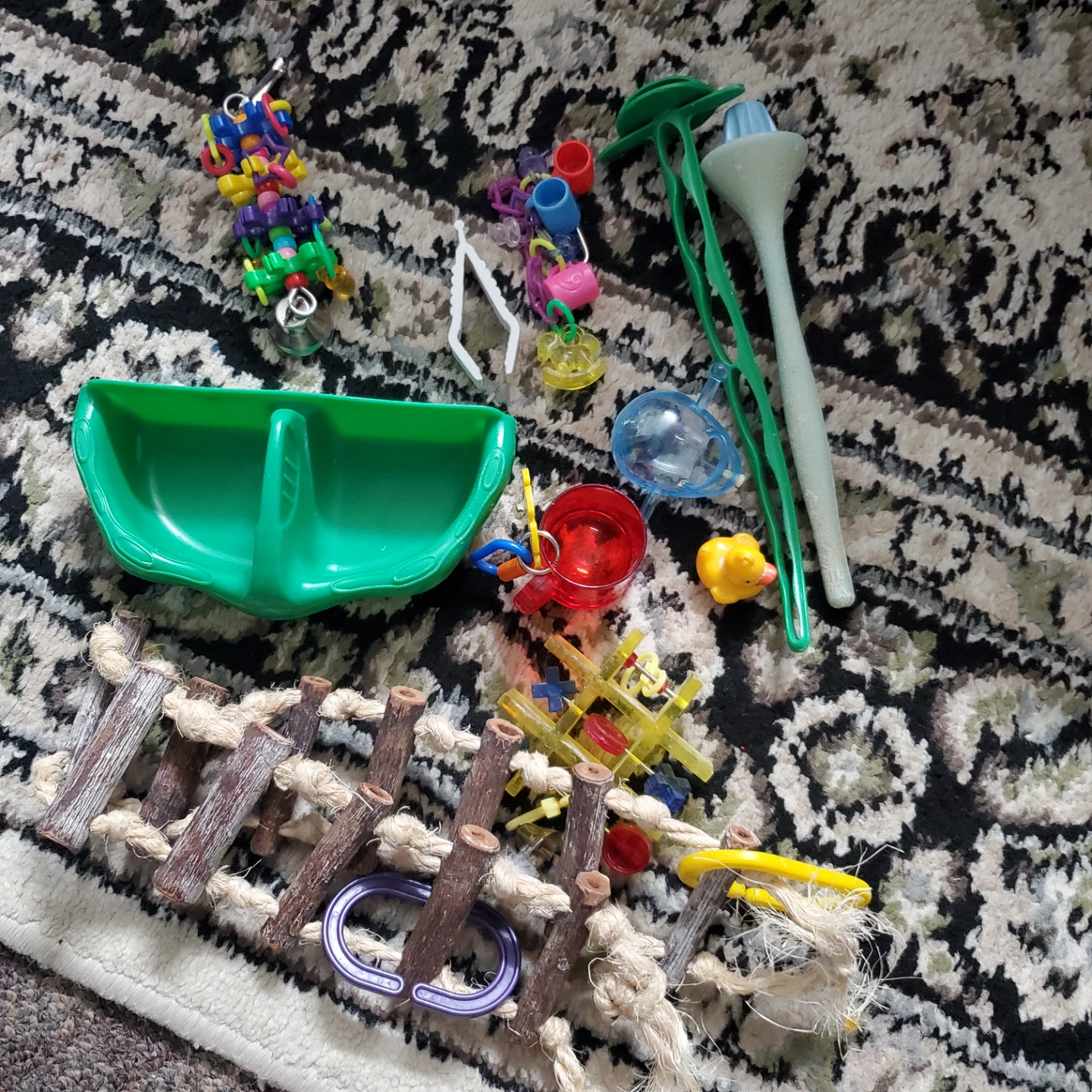 Assorted Bird Cage Accessories Bundle