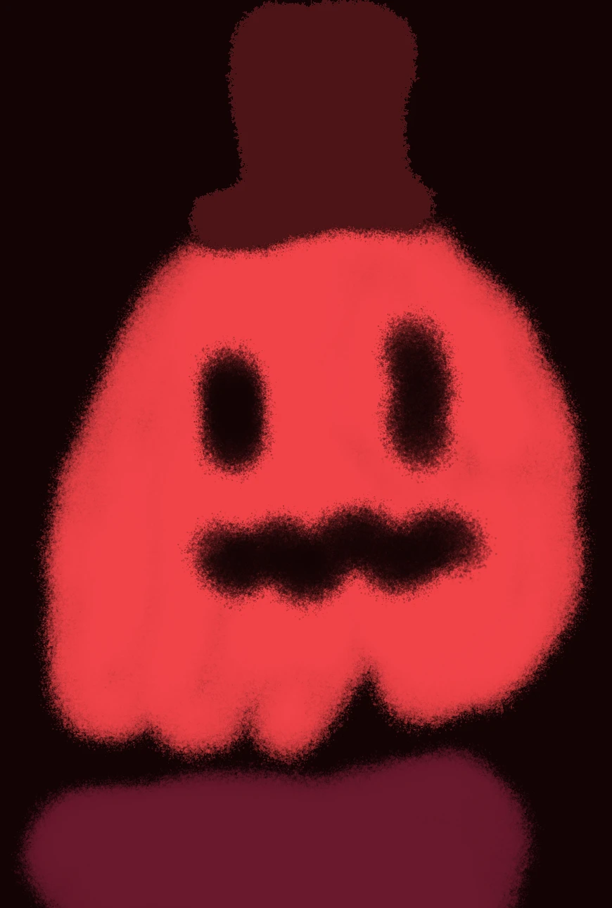 Device drawn Ghost Figure with Hat can be customized if wanted - photo 3