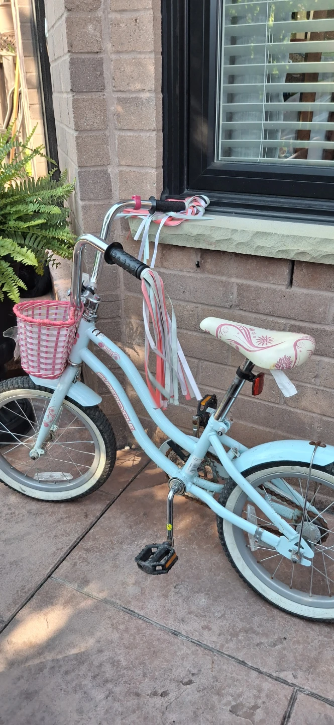 Light Blue Girls' Bicycle with Basket - photo 3
