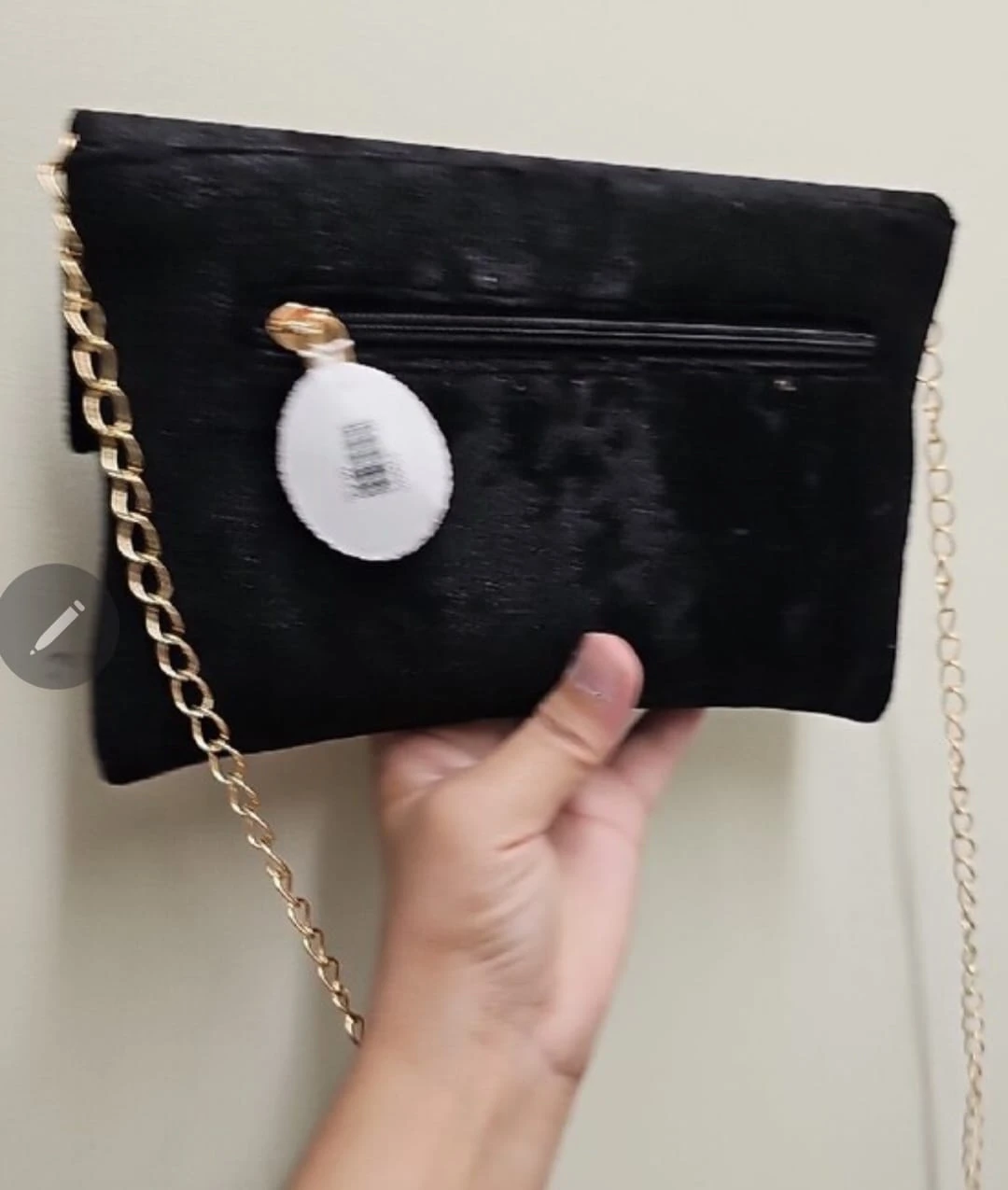 Black Clutch with Embellished Medallion - photo 4
