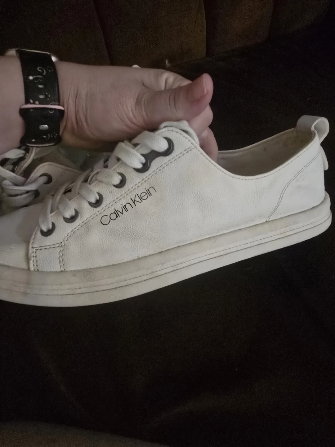 Calvin Klein White Leather Sneakers Size 10 - photo 3