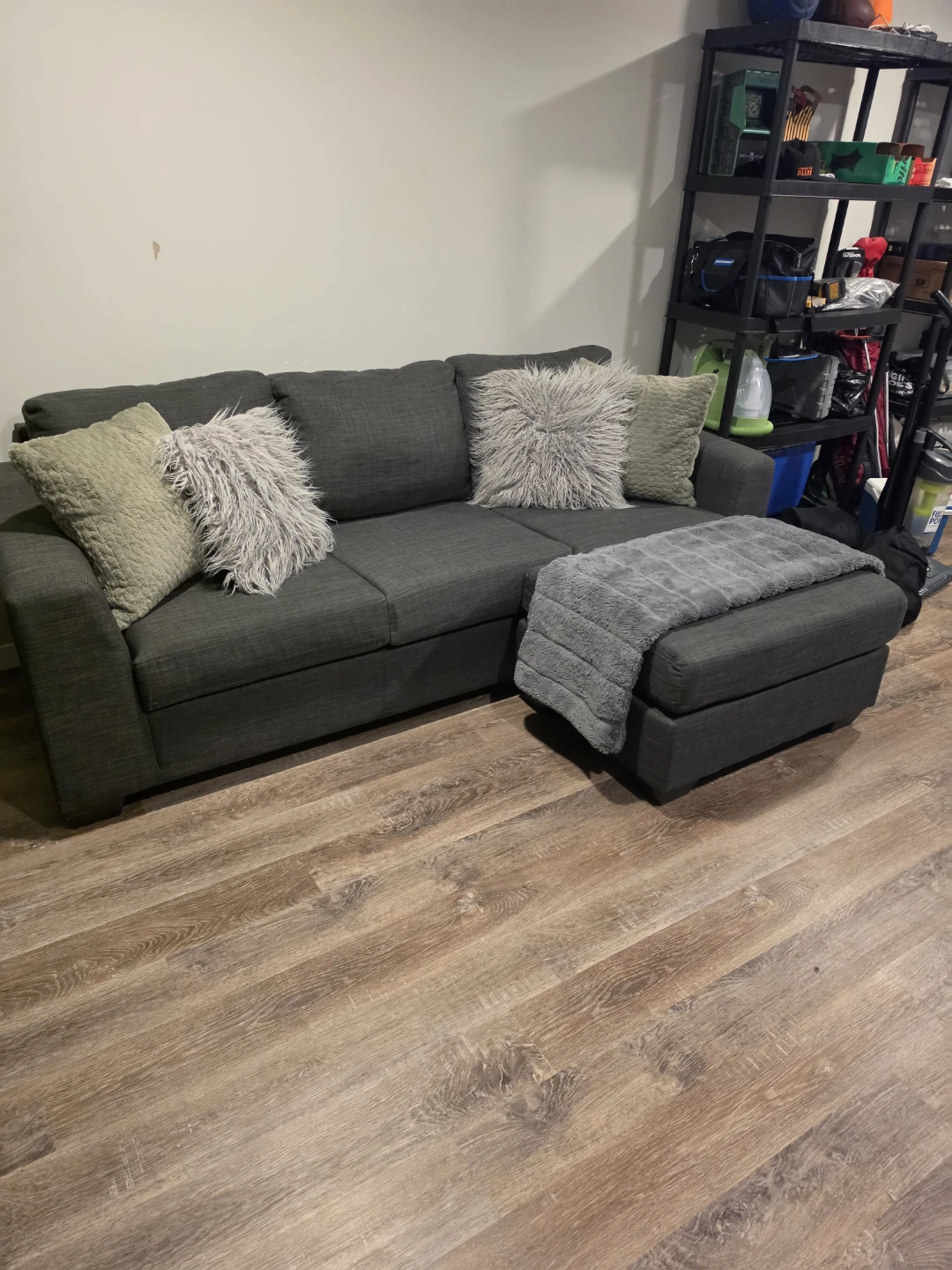 Grey Sectional Sofa with Chaise