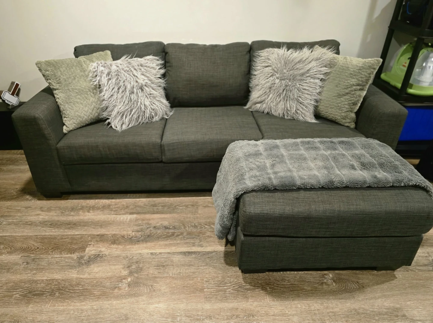 Grey Sectional Sofa with Chaise - photo 3