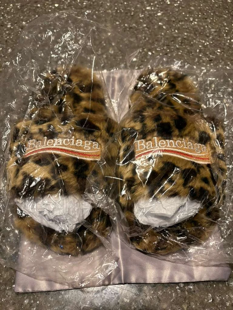 Balenciaga Leopard Print Furry Slides - Size 40 - photo 4