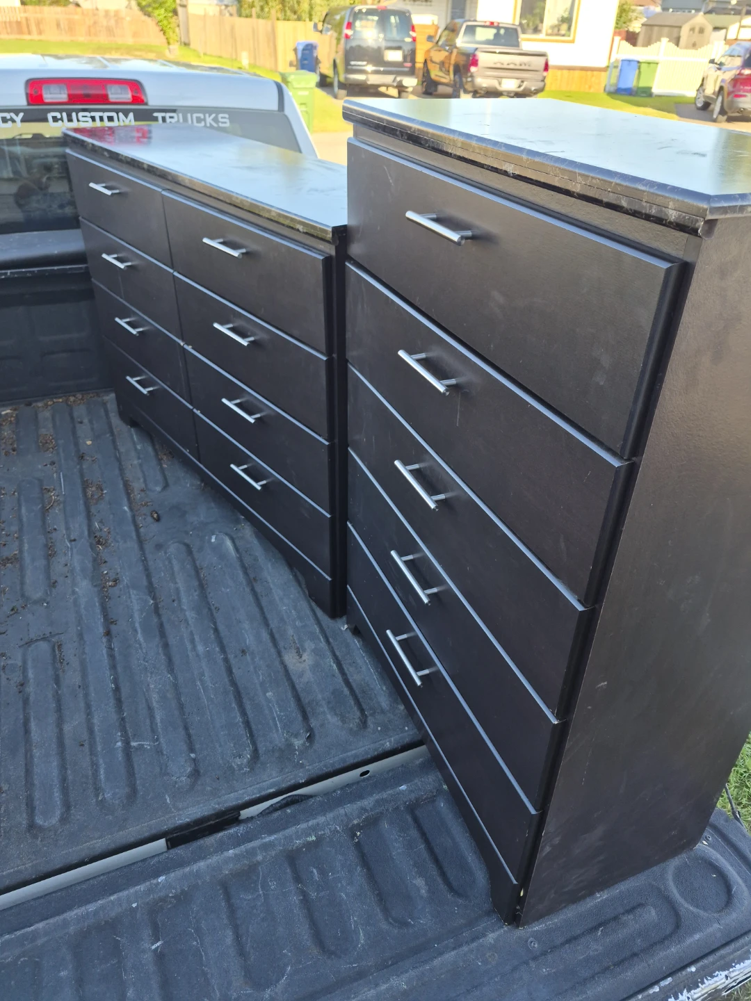2 marble top dressers