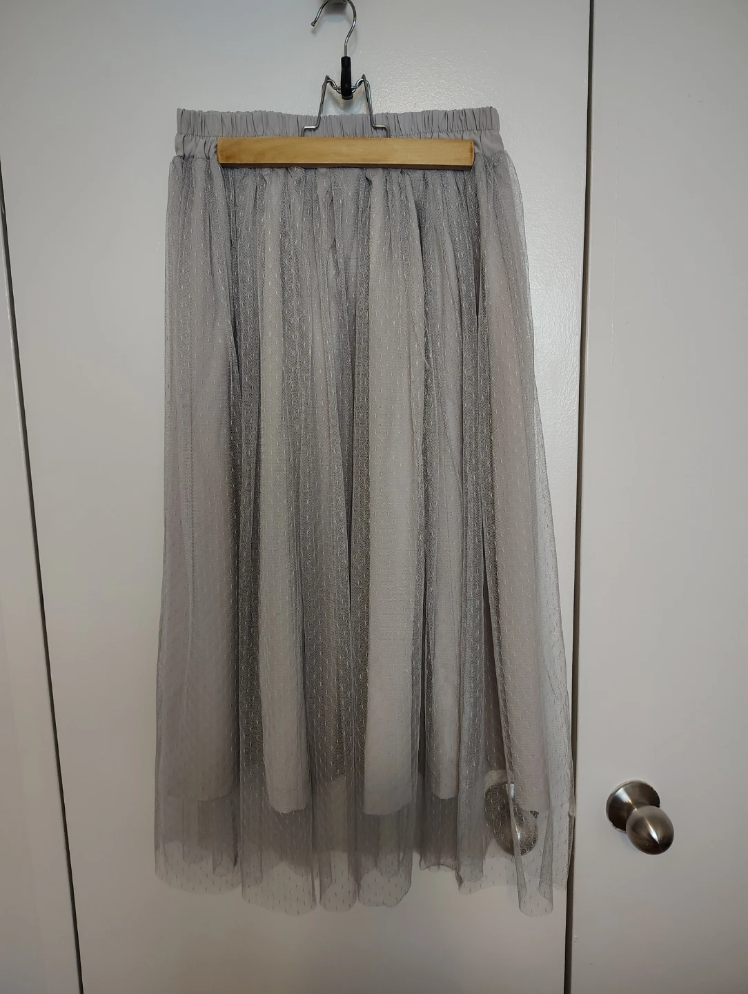 Summer Sale 🔥 Gray Tulle Maxi Skirt - Elegant Women's Skirt
