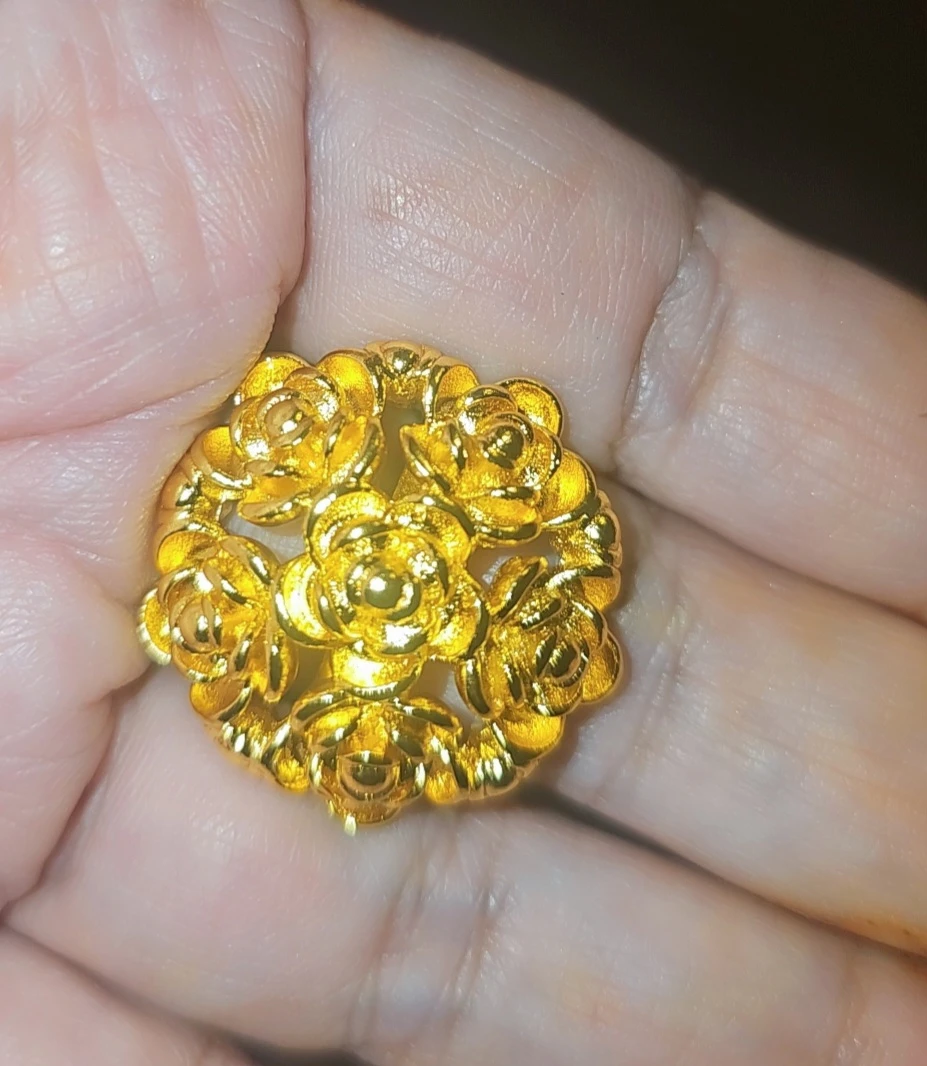 24 karat Gold-plated Floral Ring - photo 2