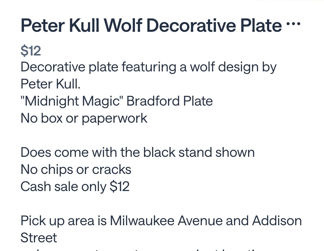 Peter Kull Wolf Decorative Plate - Midnight Magic - photo 2