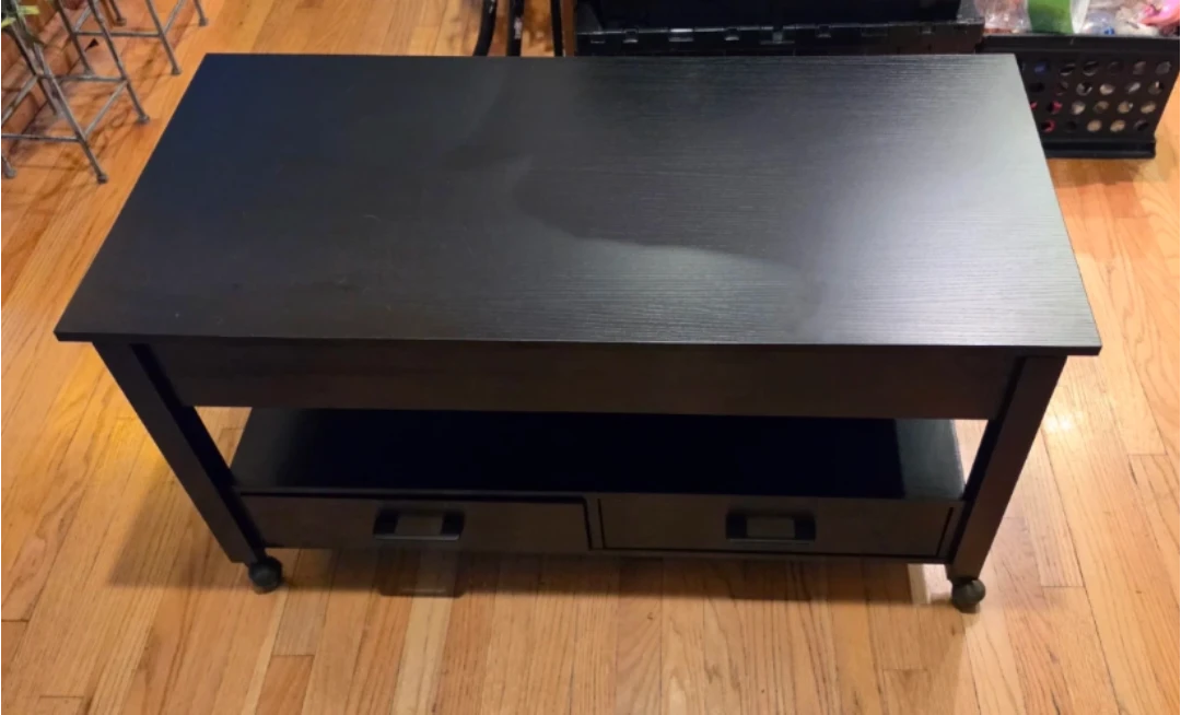 Coffee Table w/ Storage and Wheels