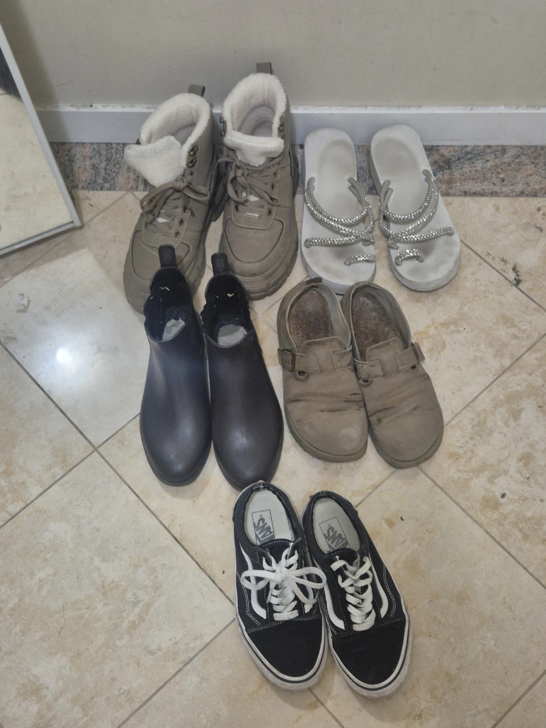 Various Shoes Bundle - Vans, Boots, Sandals