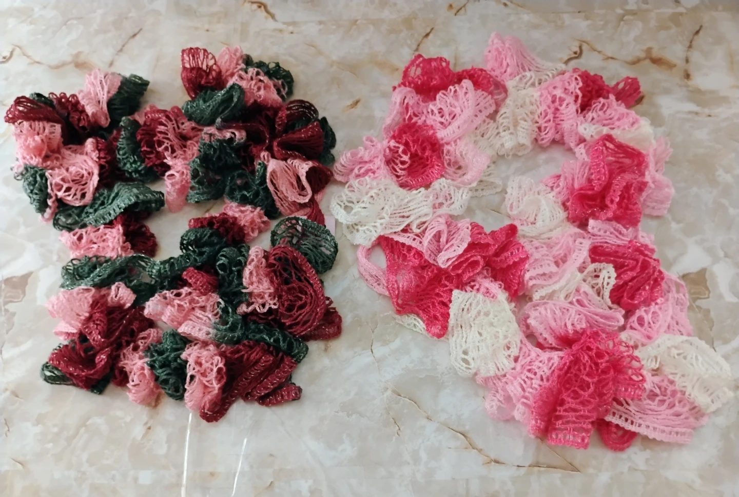 COLORFUL HANDMADE CROCHETED RUFFLE SCARVES - photo 5