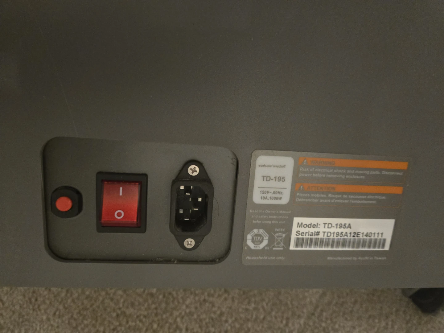 Northern Lights TD-195A Residential Treadmill - photo 3