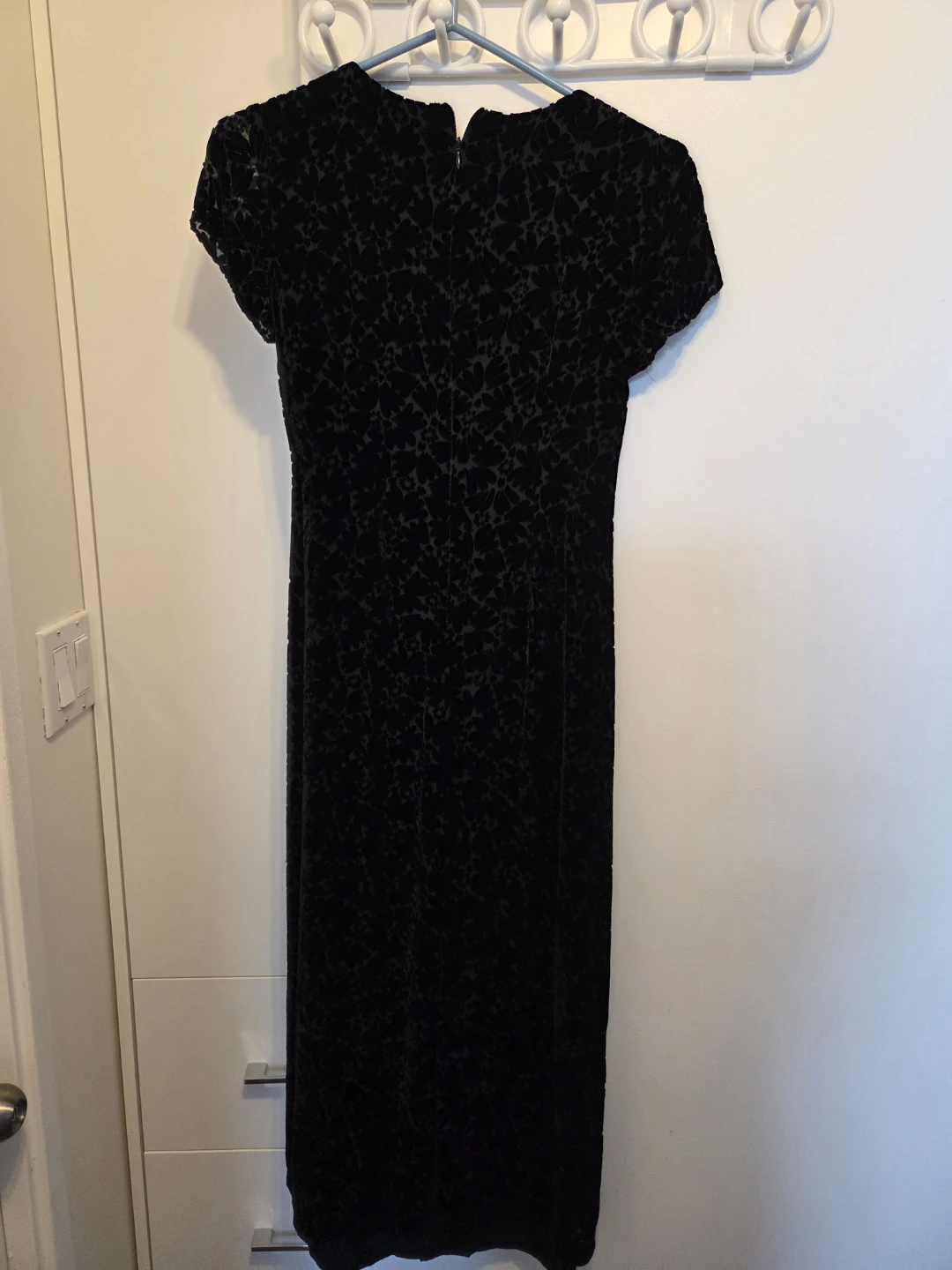 Black Velvet Burnout Dress - photo 3