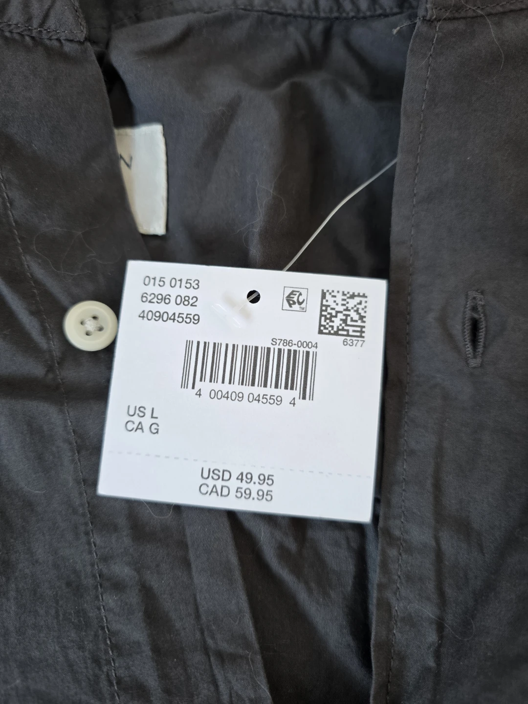 American Eagle Outfitters Men's Button-Up Shirt - Grey - L - photo 3