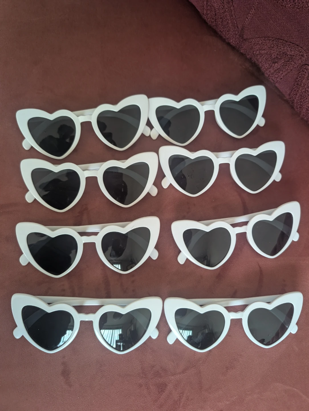 Set of 8 White Heart Sunglasses - photo 2
