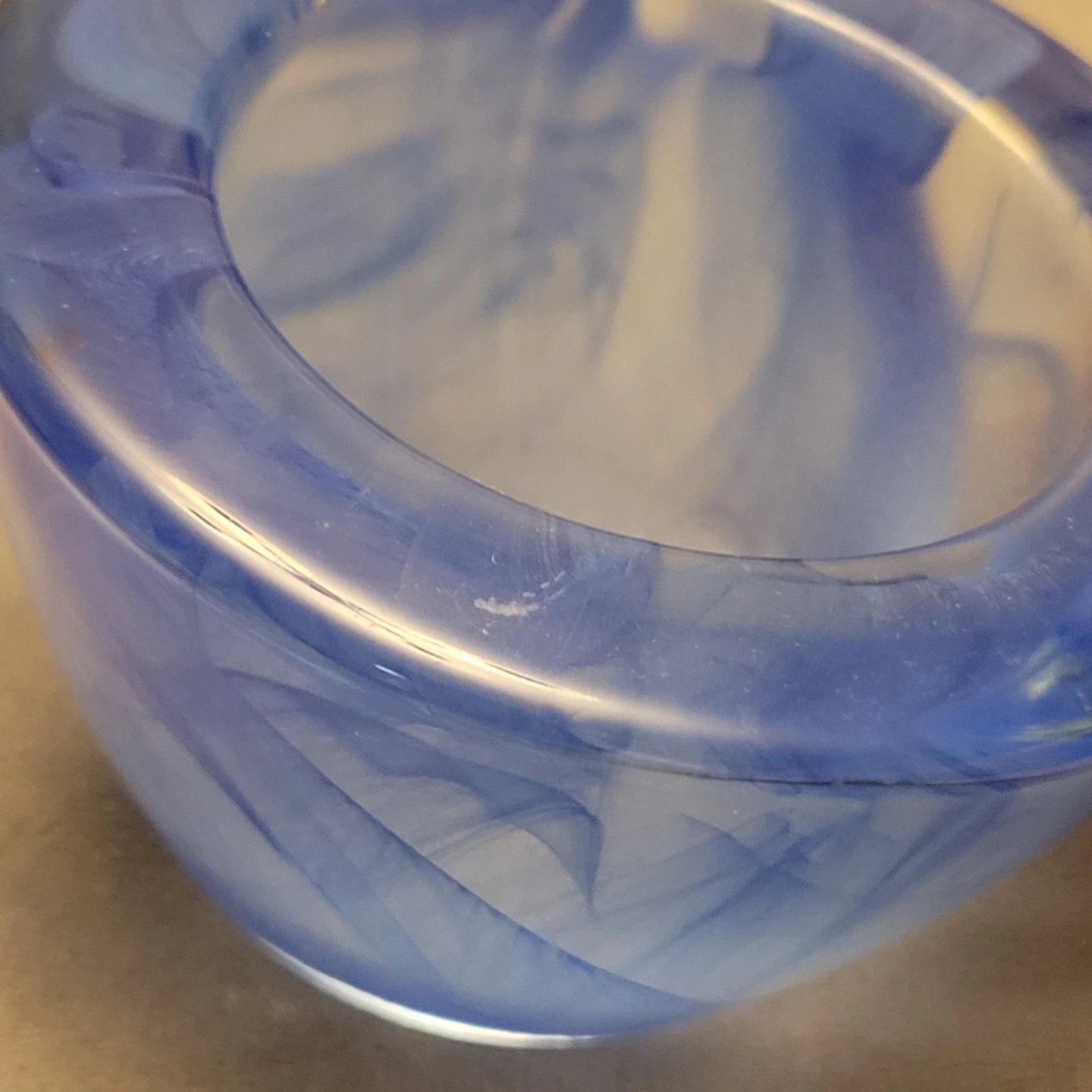 Partylite Blue Swirl Glass Votive Holder - photo 5