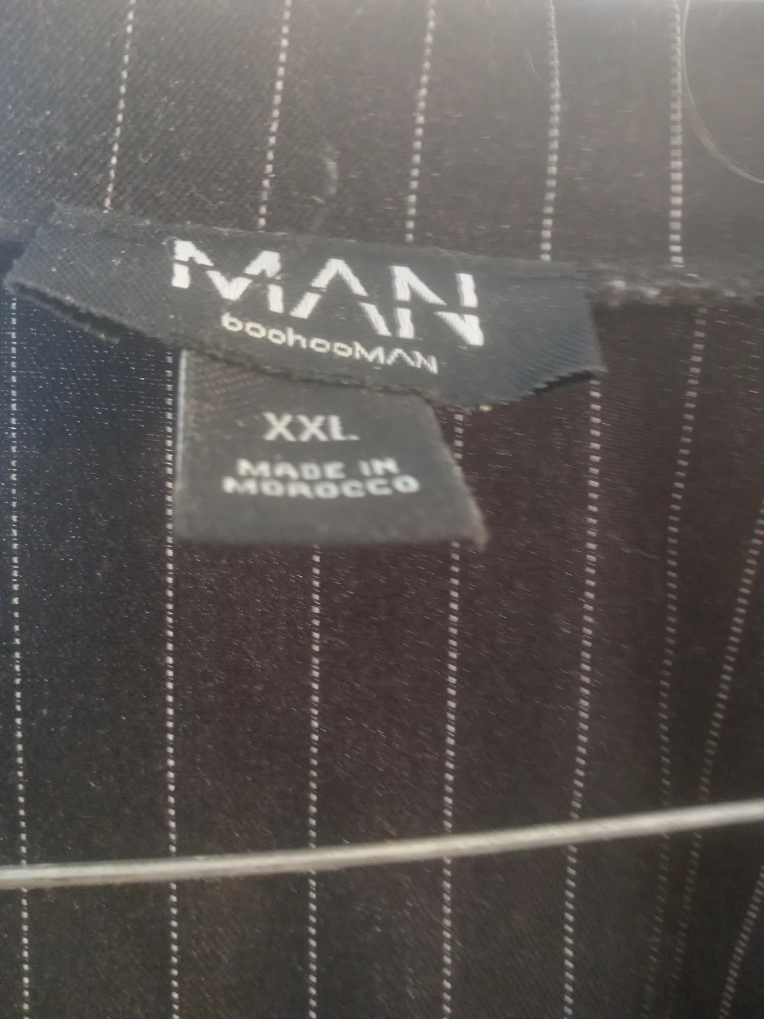 BoohooMAN Black Pinstripe Shirt XXL - photo 2