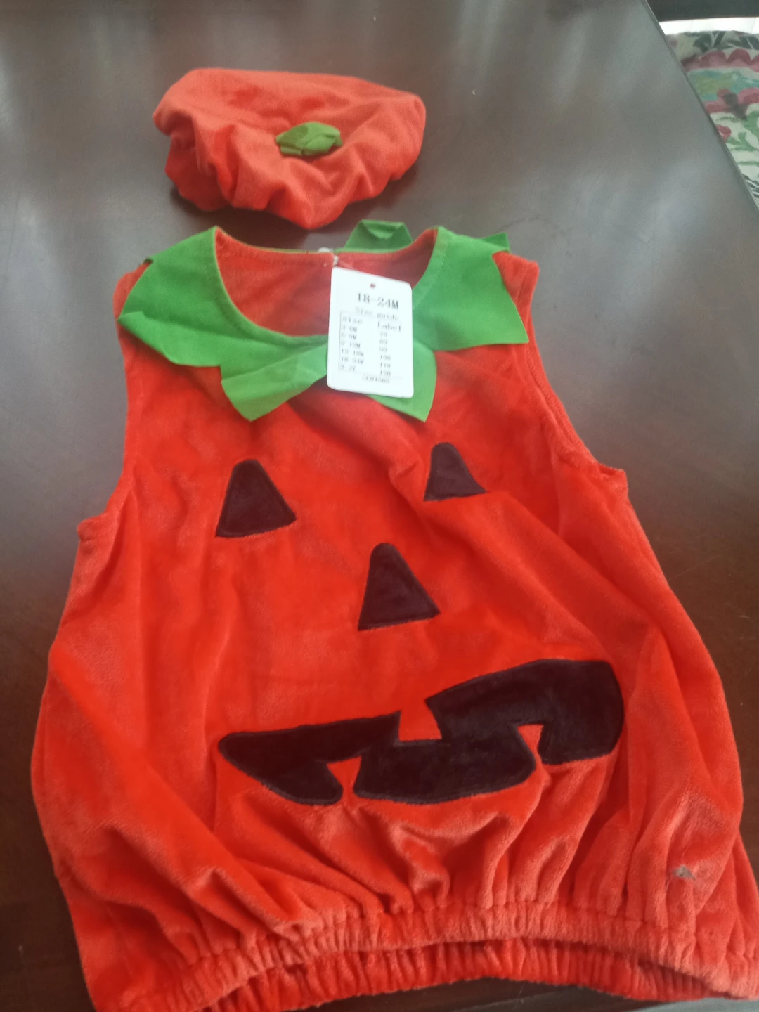 Kids Pumpkin Halloween Costume Vest & Hat - photo 4